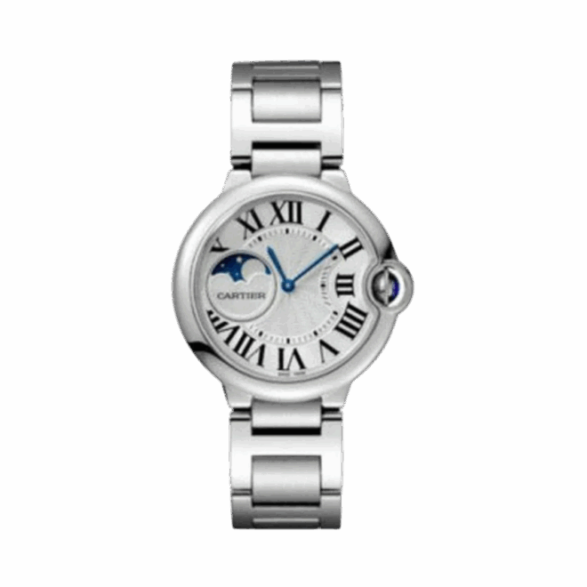 cartier ballon bleu 18kt white gold 33mm ladies watch