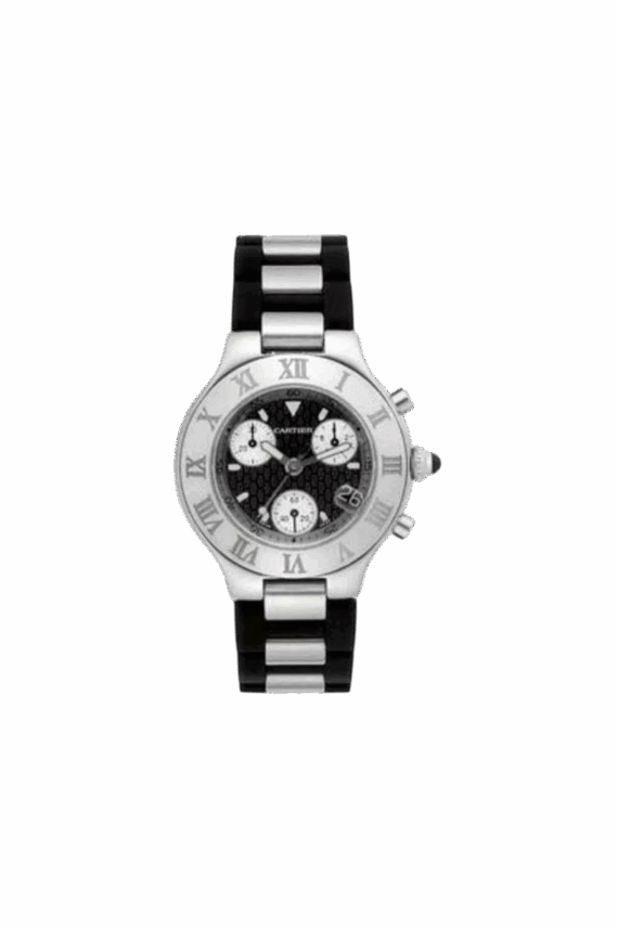 cartier must 21 chronoscaph 38mm stainless steel men's watch