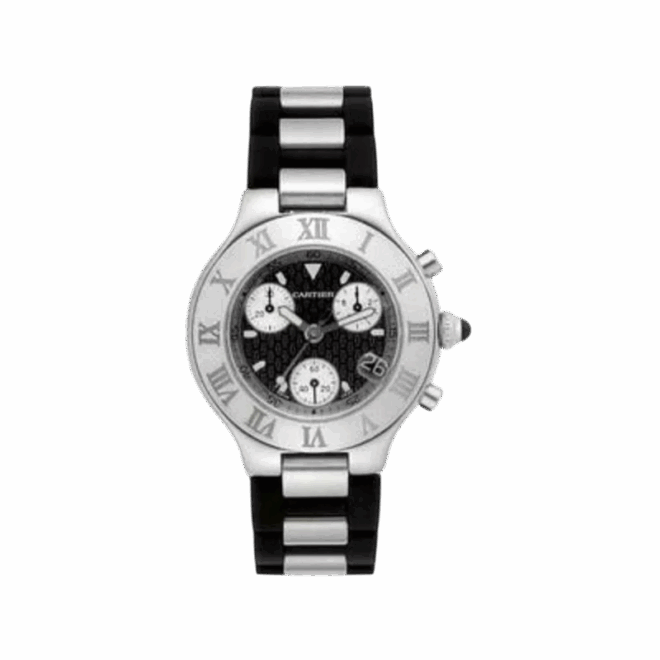 cartier must 21 chronoscaph 38mm stainless steel men's watch